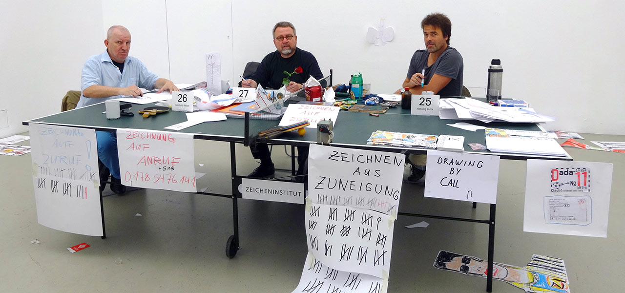 KUNSTMESSE KASSEL Zeichnung auf Anruf, Zeichnung aus Zuneigung